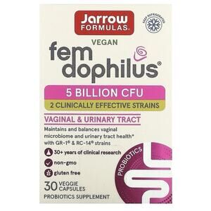 Jarrow Fem Dophilus 5 BILLION CFU Vaginal Urinary 30 Veggie Capsules Vegan 02/27